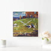 カンディンスキー-ブルーライダー、ランドス絵画ケープズ スクエア壁時計 (ホーム)