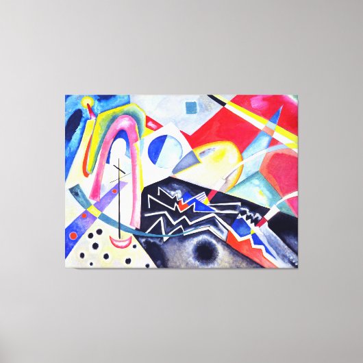 カンディンスキー – ホワイトジヒザグス – 1922 – バウハウス –  キャンバスプリント (正面)