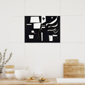 カンディンスキー – ホワイト – ソフトと懸命, ポスター (キッチン)