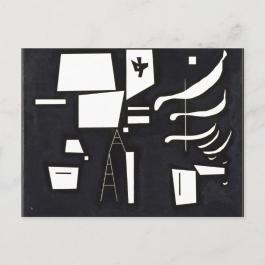 カンディンスキー – ホワイト – ソフトと懸命 ポストカード (正面)