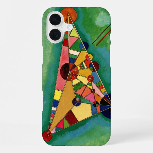 カンディンスキー - マルチカラーの三角形 iPhoneケース (裏面)