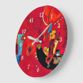 カンディンスキー-ミット·ウンド·ゲーゲン ラージ壁時計 (傾斜)