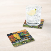 カンディンスキー – ミュンヘンの家 スクエアペーパーコースター (インサイチュ)