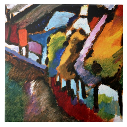 カンディンスキー – ムルナウ城と教会 タイル (正面)