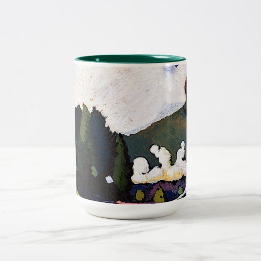 カンディンスキー – ムルナウ近郊の風景(機関車つき) ツートーンマグカップ (中央)