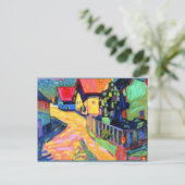 カンディンスキー – ムルナウ通りと女性、1908年の作品 ポストカード (スタンド正面)