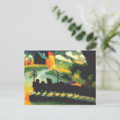 カンディンスキー – ムルナウ、列車と城 ポストカード (スタンド正面)