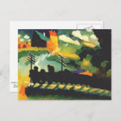 カンディンスキー – ムルナウ、列車と城 ポストカード (正面/裏面)