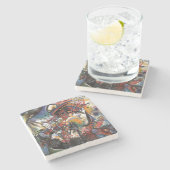 カンディンスキー モスクワⅠ 都市風景 アブストラクト アート ストーンコースター (横)