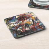 カンディンスキー モスクワ I 都市風景 アブストラクト アート コースター (左側)