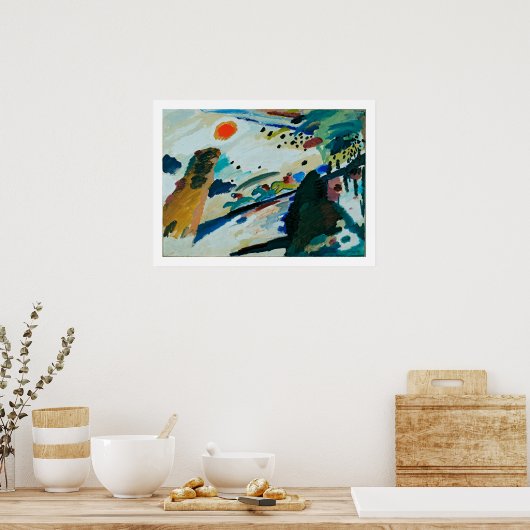 カンディンスキー – ロマンチックな風景 ポスター (キッチン)