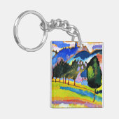 カンディンスキー – 丘転がのある風景 キーホルダー (正面左)
