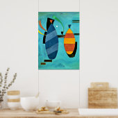 カンディンスキー – 両ストライプの方 ポスター (キッチン)