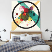 カンディンスキー - 円の中の円 - 1923 - バウハウス キャンバスプリント (インサイチュ (寝室))