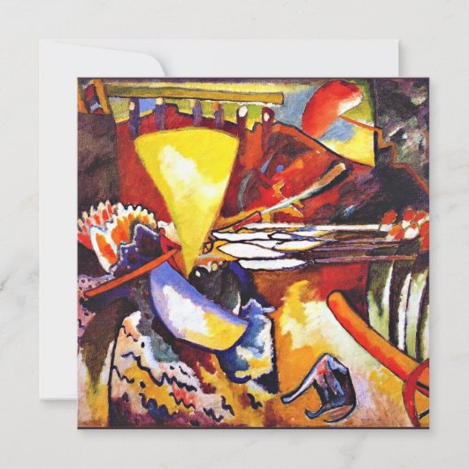 カンディンスキー – 即興11,抽象芸術アート カード (正面)
