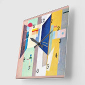 カンディンスキー – 右の離れ後 スクエア壁時計 (傾斜)