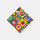 カンディンスキー – 同心円付き正方形 スタンダードカクテルナプキン (角)