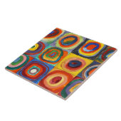 カンディンスキー – 同心円付き正方形 タイル (側面)
