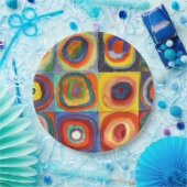 カンディンスキー – 同心円付き正方形 ペーパープレート (パーティー)