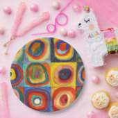 カンディンスキー – 同心円付き正方形 ペーパープレート (パーティー)