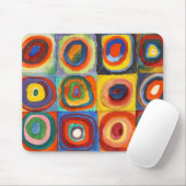 カンディンスキー – 同心円付き正方形 マウスパッド (マウス)