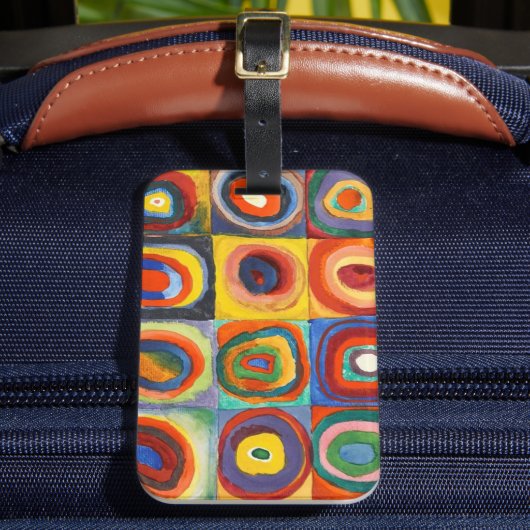 カンディンスキー – 同心円付き正方形 ラゲッジタグ (正面インサイチュ2)