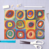 カンディンスキー – 同心円付き正方形 薄葉紙 (クラフト)