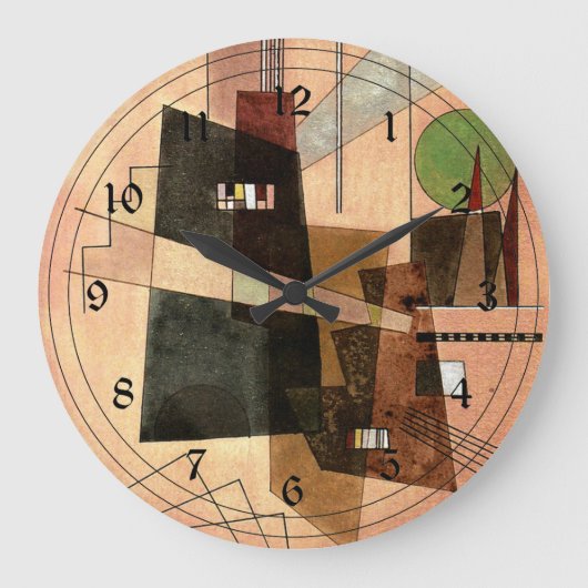 カンディンスキー-同心円 ラージ壁時計 (正面)