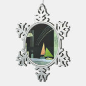 カンディンスキー – 安静時 スノーフレークピューターオーナメント (右)