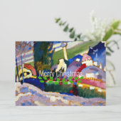 カンディンスキー-教会のある冬の風景、クリスマス カード (スタンド正面)