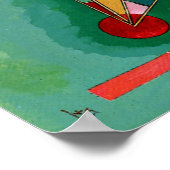 カンディンスキー – 数々のカラー三角形 ポスター (角)