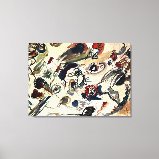 カンディンスキー – 最初の抽象芸術水彩 キャンバスプリント (正面)