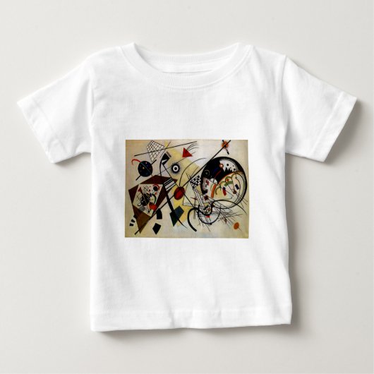 カンディンスキー 横断線 破線なし ベビーTシャツ (正面)