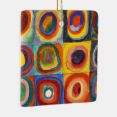 カンディンスキー – 正方形(同心円) セラミックオーナメント (右)