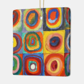 カンディンスキー – 正方形(同心円) セラミックオーナメント (左)