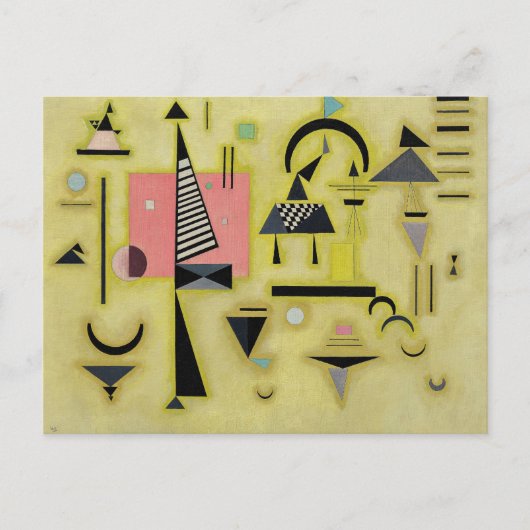 カンディンスキー – 決定的なバラ、有名な絵画、 ポストカード (正面)