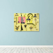 カンディンスキー – 決定的バラ キャンバスプリント (インサイチュ (ウッドフロア))