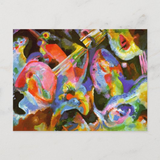 カンディンスキー – 洪水の即興演奏、大洪水 ポストカード (正面)