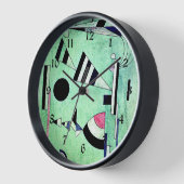 カンディンスキー – 緑に浸る 壁時計 (傾斜)