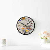 カンディンスキー – 繊細なテンション ラウンド壁時計 (ホーム)