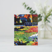 カンディンスキー - 聖ウルスラ教会のあるミュンヘン・シュワービング ポストカード (スタンド正面)