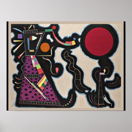 カンディンスキー – 赤い円 ポスター (正面)