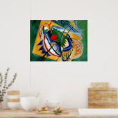 カンディンスキー – 赤い楕円形 ポスター (キッチン)