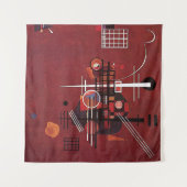 カンディンスキー – 鈍い赤 タペストリー (正面(横))