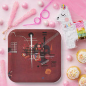 カンディンスキー – 鈍い赤 ペーパープレート (パーティー)