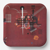 カンディンスキー – 鈍い赤 ペーパープレート (正面)