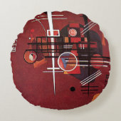 カンディンスキー – 鈍い赤 ラウンドクッション (正面)