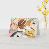 カンディンスキー – 雨の風景、抽象芸術アート、 カード (黄色い花)