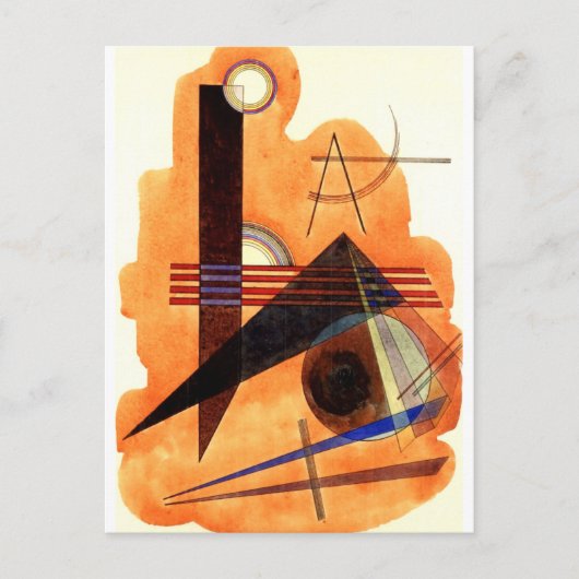カンディンスキー – 頑固なブラウン ポストカード (正面)