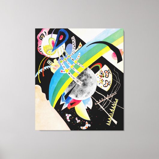 カンディンスキー – 黒丸 – 1921 – バウハウス – キャンバスプリント (正面)